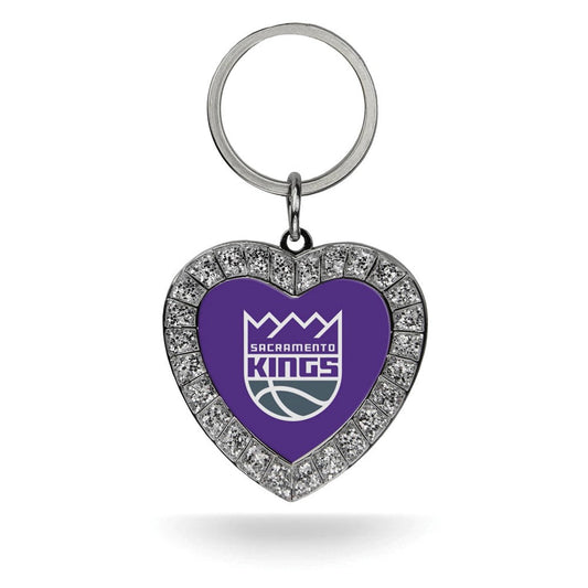 NBA Sacramento Kings Rhinestone Heart Key Ring QGC7925