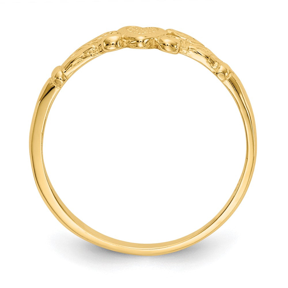 14k Heart Baby Ring Size 1