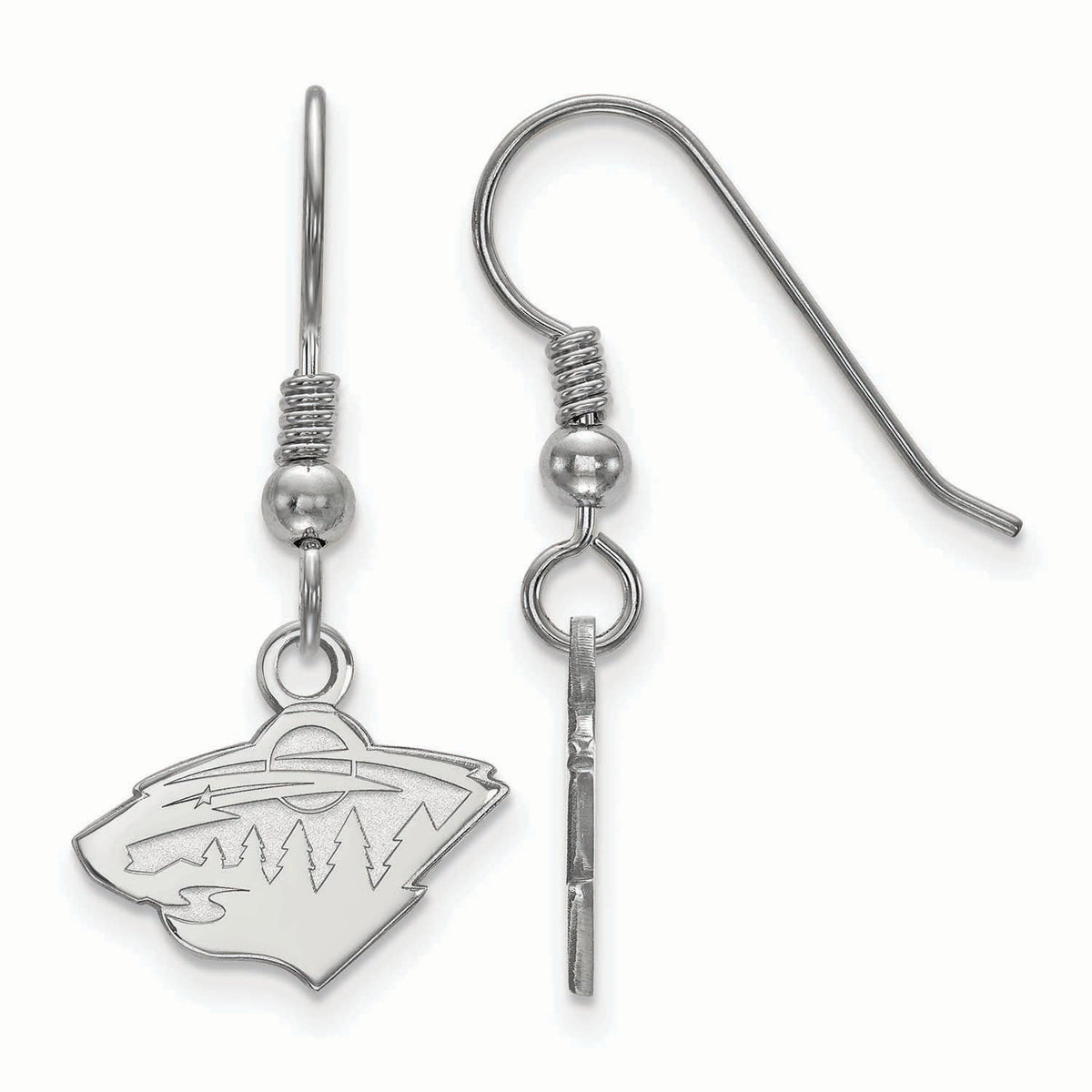 Sterling Silver NHL Minnesota Wild XS Dangle Earrings