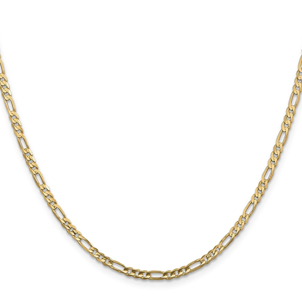 10k 3mm Concave Figaro Chain