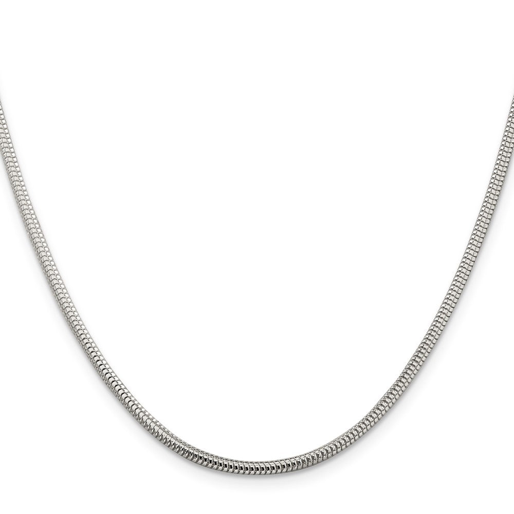 Sterling Silver 2.5mm Round Snake Chain 22 Inches