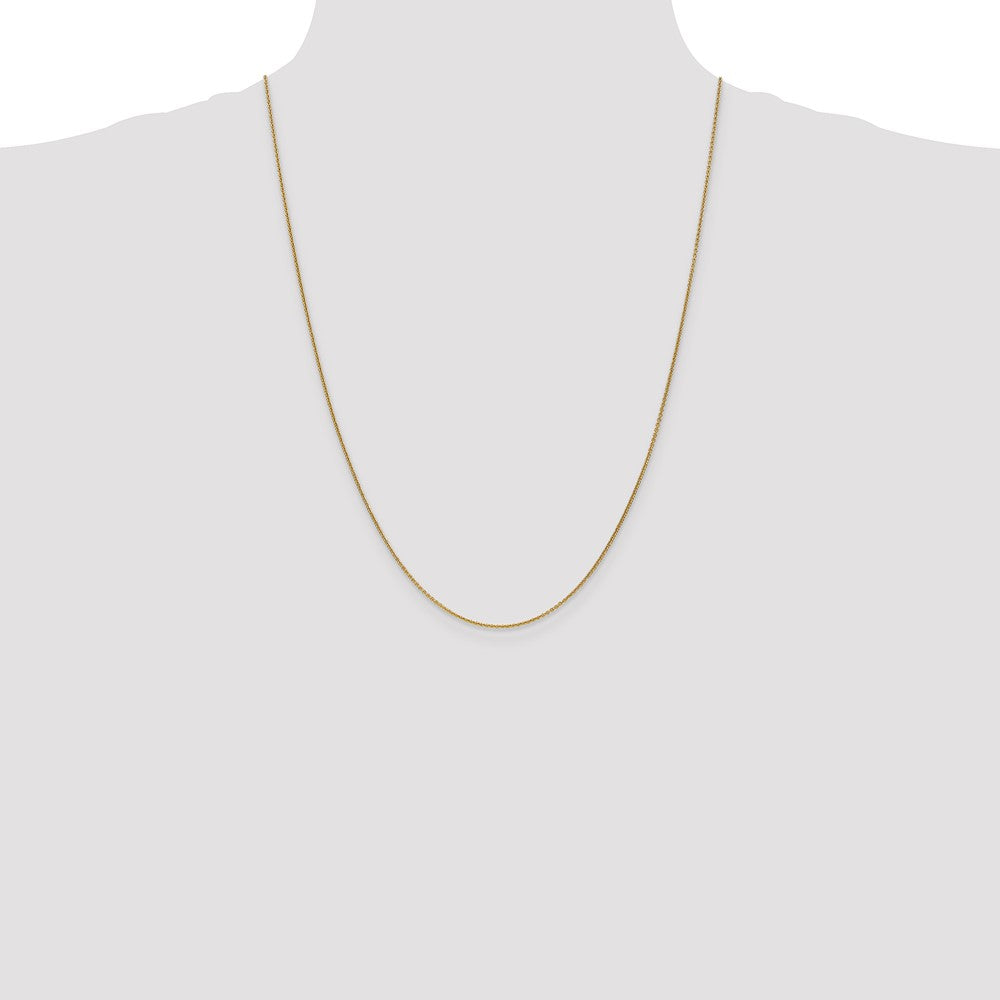 14K 1.1mm Round Cable Chain
