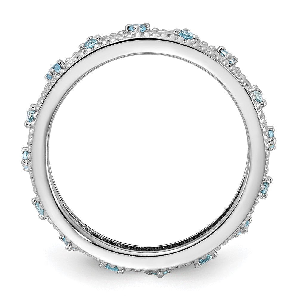 Sterling Silver Stackable Expressions Blue Topaz Ring
