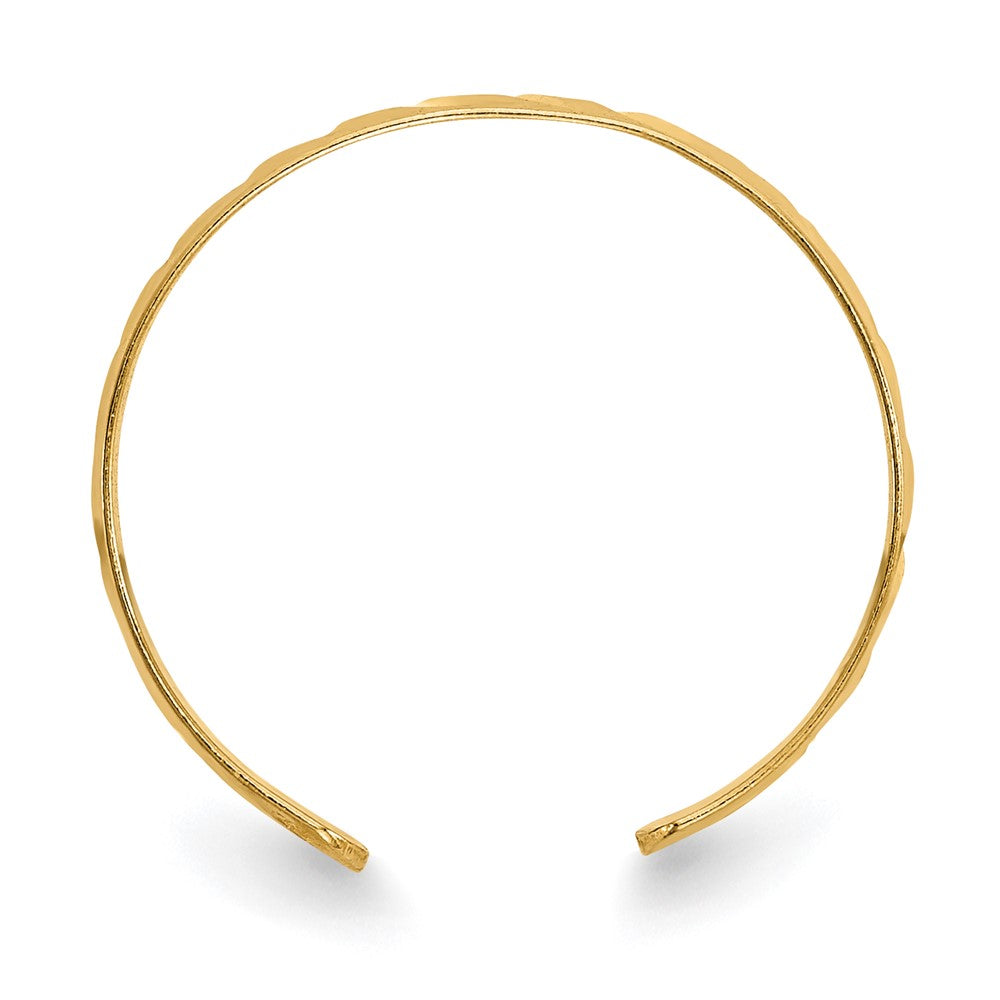 10k Yellow Gold Cheveron Design Cut Toe Ring
