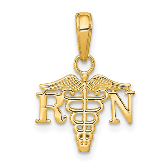 14K RN Caduceus Charm