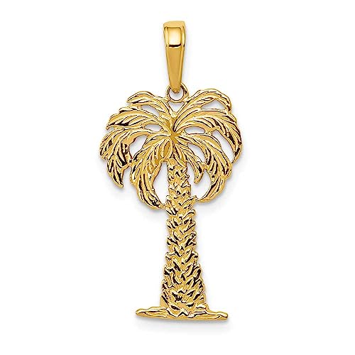 14k Palm Tree Pendant