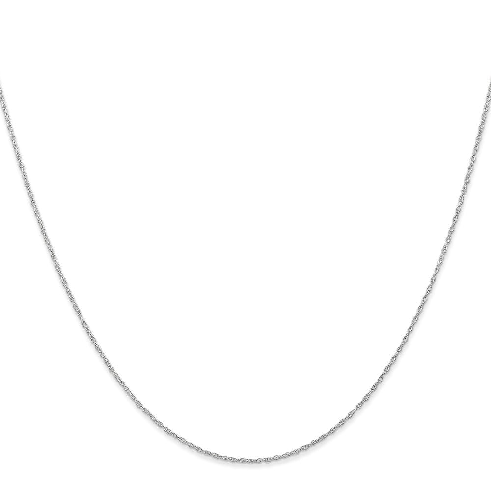 10k White Gold .6 mm Carded Cable Rope Chain
