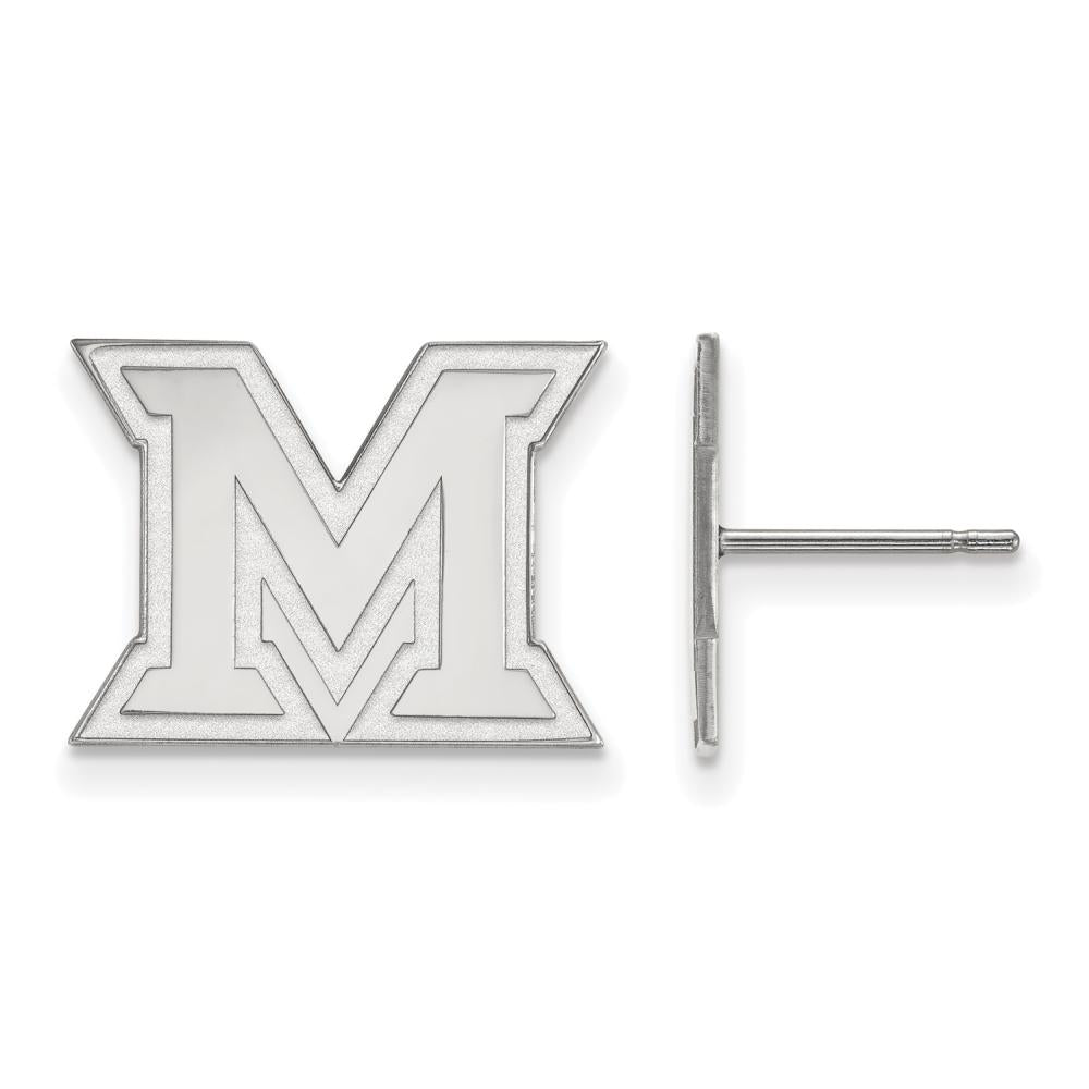 LogoArt Sterling Silver Miami University Small Post Earrings