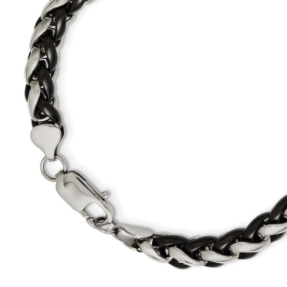 Stainless Steel Polished Black IP-plated 24in Necklace