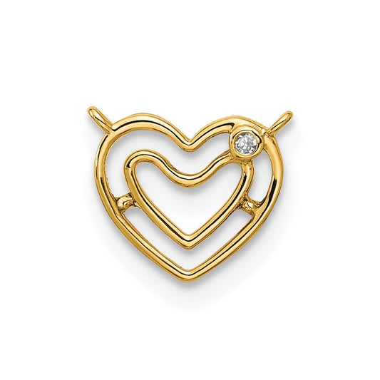 Stella & Dot 10ky Diamond Heart Charm Element