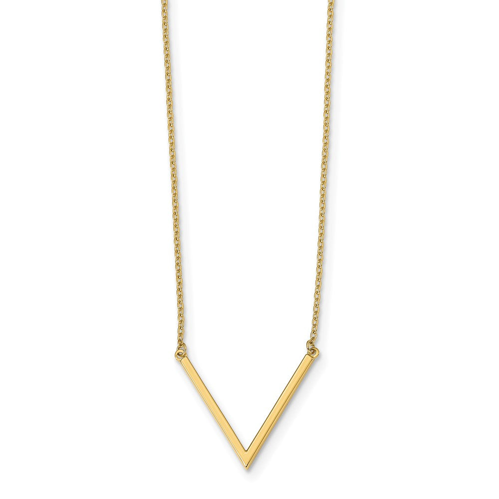14K Polished with 1 in ext. Necklace