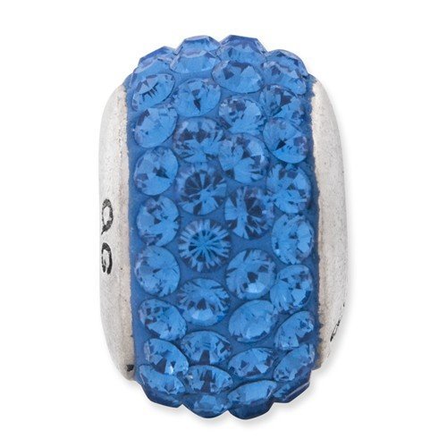 Sterling Silver Reflections September Full Blue Preciosa Crystal Bead