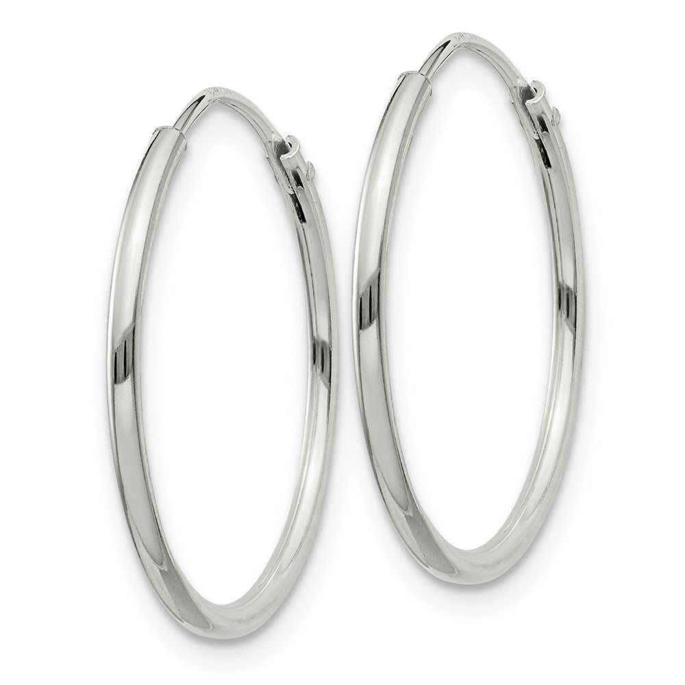 Sterling Silver Rhodium-plated Polished Filigree Circle Dangle Earrings