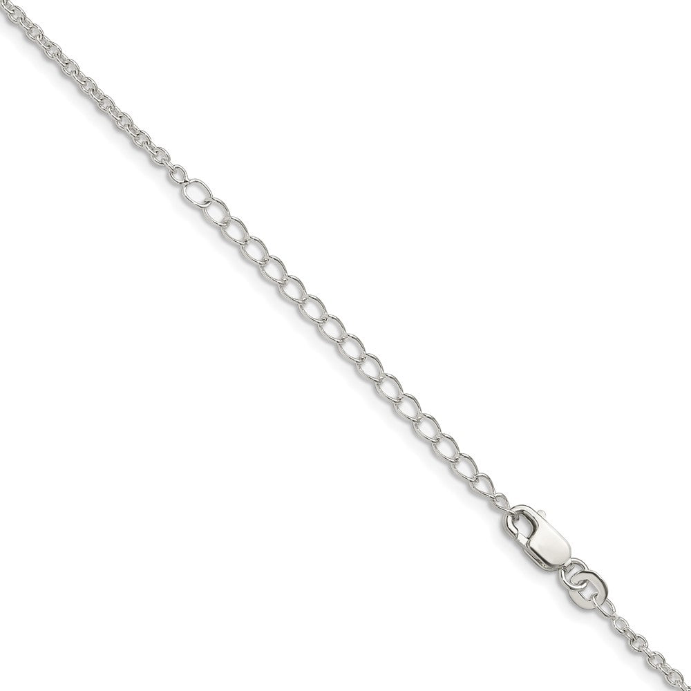 Sterling Silver 1.95mm Cable Chain w/2in ext.