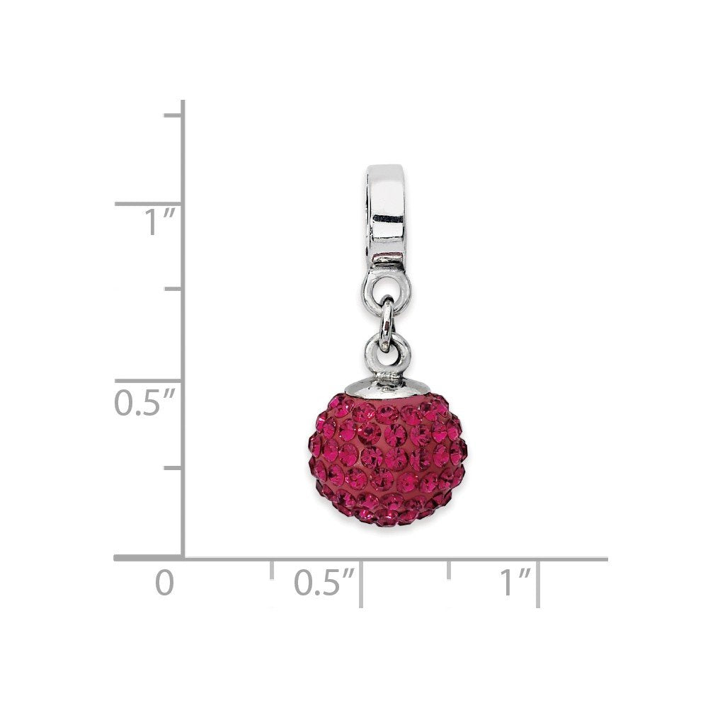 Sterling Silver Reflections July Preciosa Crystal Ball Dangle Bead
