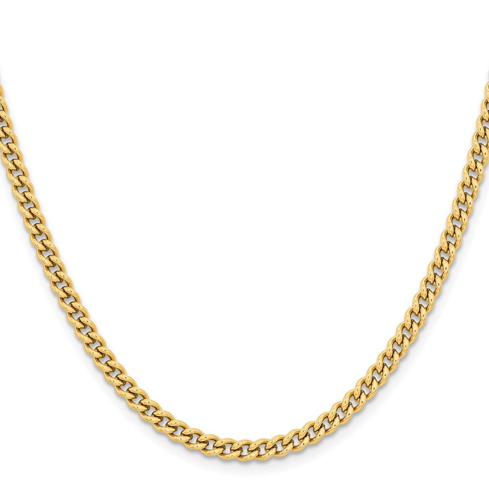 Stainless Steel Polished Yellow IP 4mm 22in Round Curb Chain