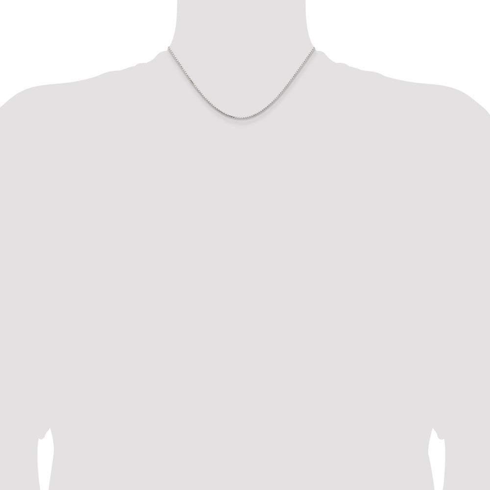 Sterling Silver 1.5mm Diamond-cut Round Box Chain 16 Inches