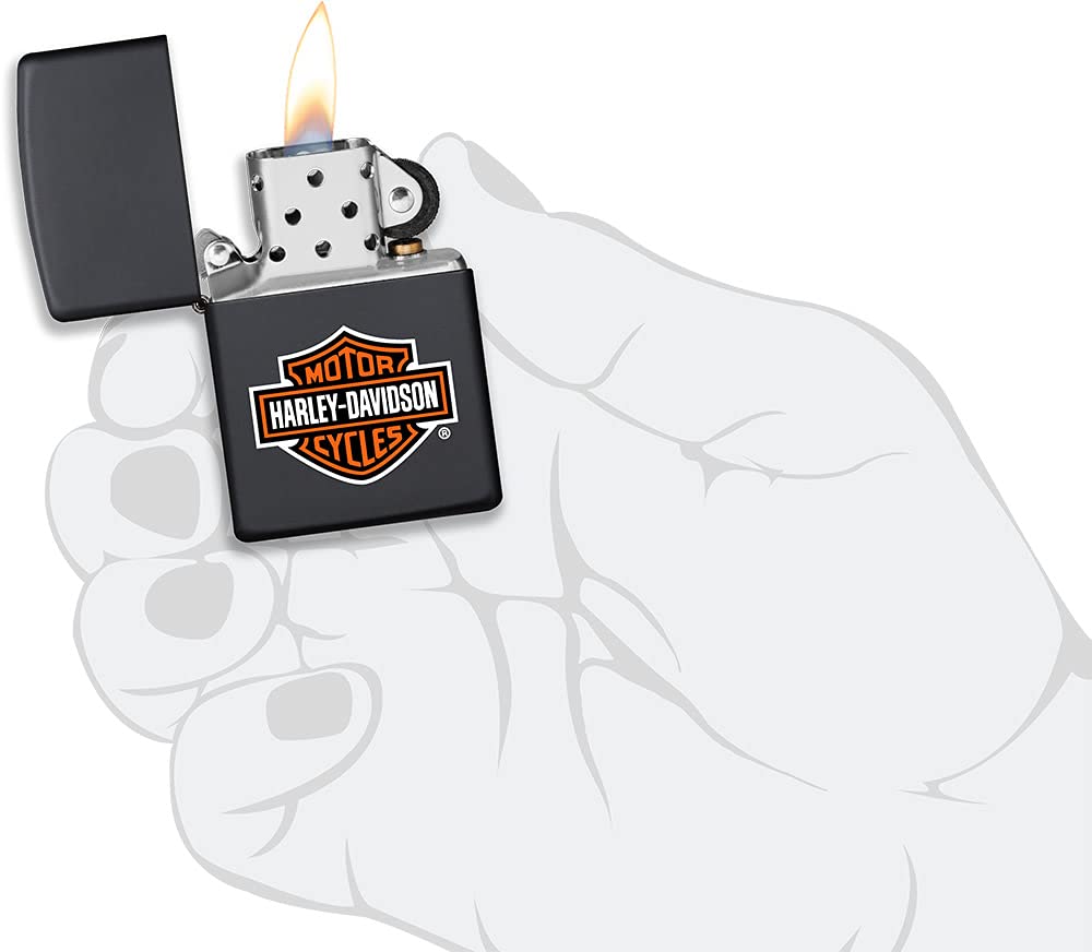 Zippo 218HD.H252 H-D Logo, Black Matte