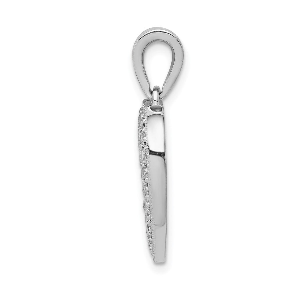 14k White Gold 1/3 carat Lab Grown Diamond VS/SI+ G+ Heart Pendant