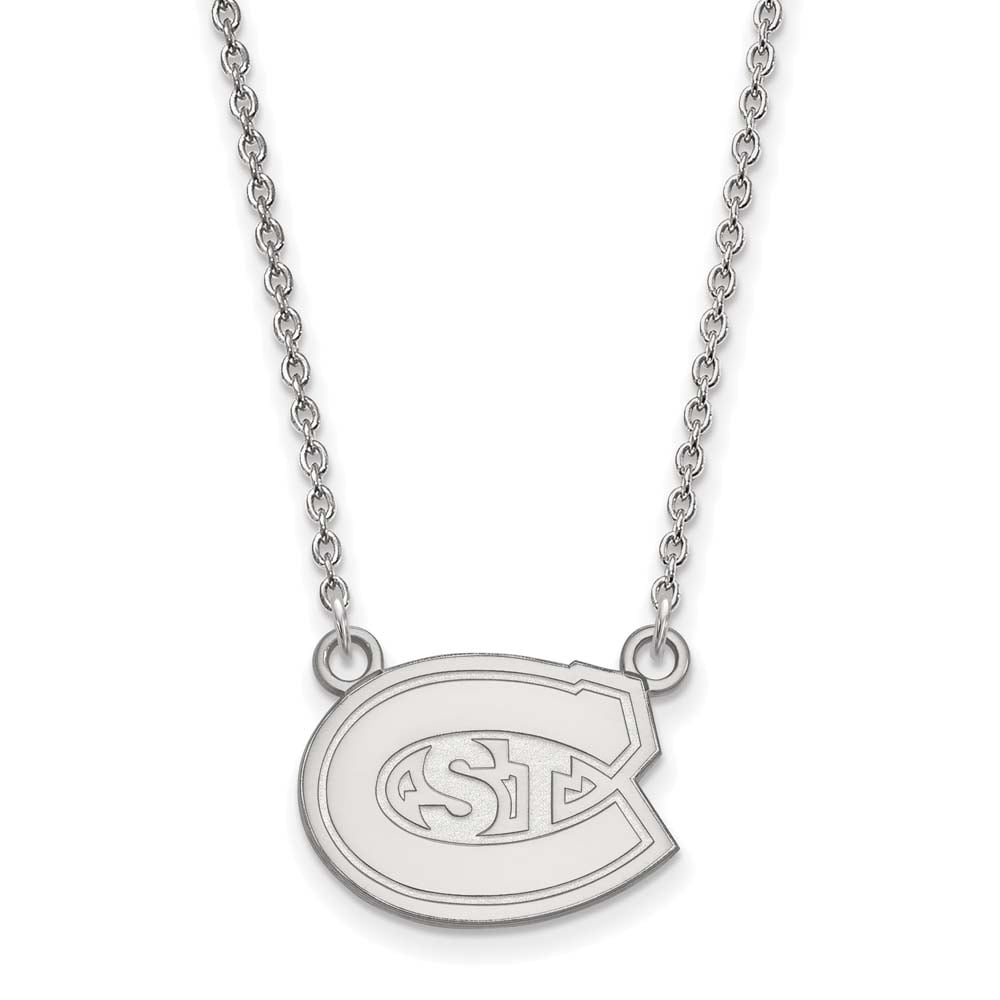 LogoArt Sterling Silver St. Cloud State Small Pendant Necklace
