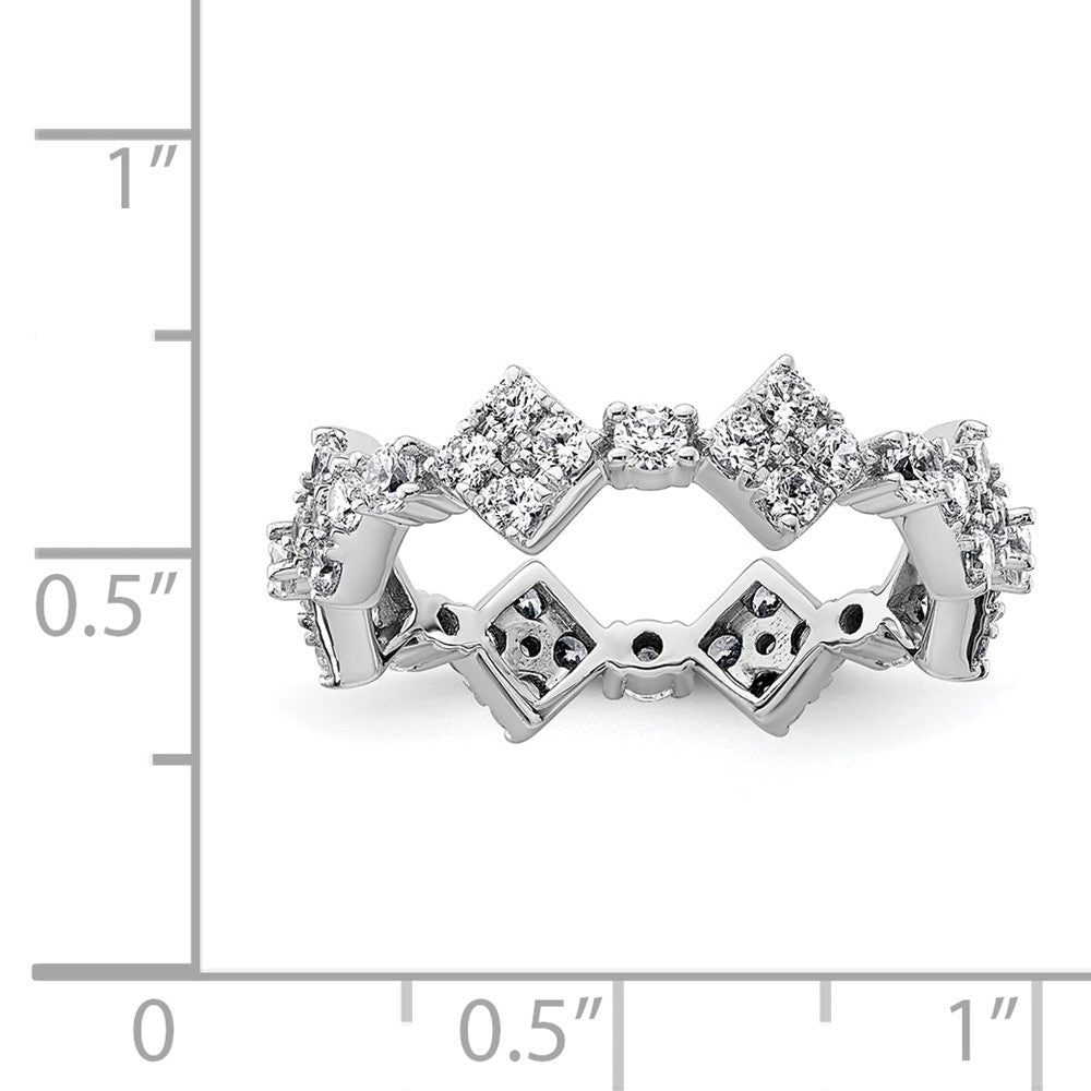 True Origin 14k White Gold 1 1/4 carat VS D E F Size 7 Eternity Band