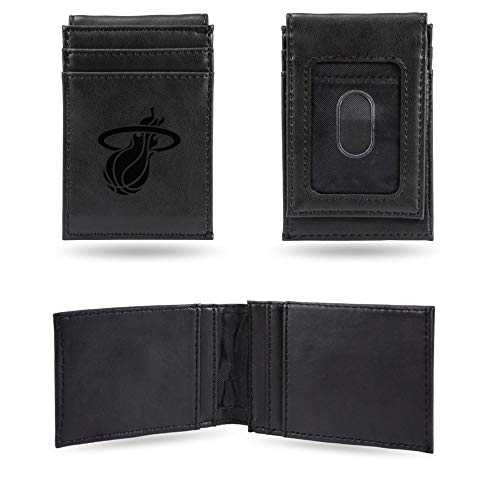 Heat Laser Engraved Black Front Pocket Wallet