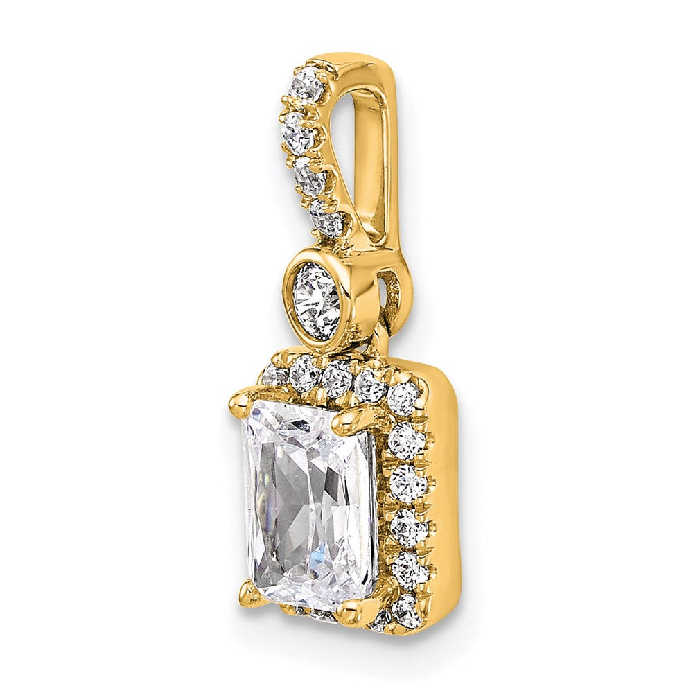 14ky Lab Grown Diamond 0.75ctw Radiant VS/SI+ G+ Necklace