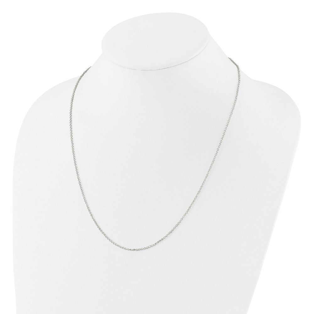 Sterling Silver Polished Adjustable Necklace 24 Inches