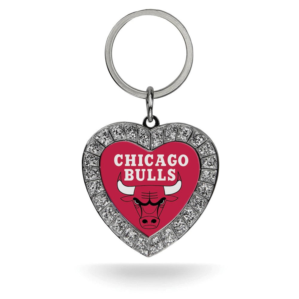 NBA Chicago Bulls Rhinestone Heart Key Ring QGC7904