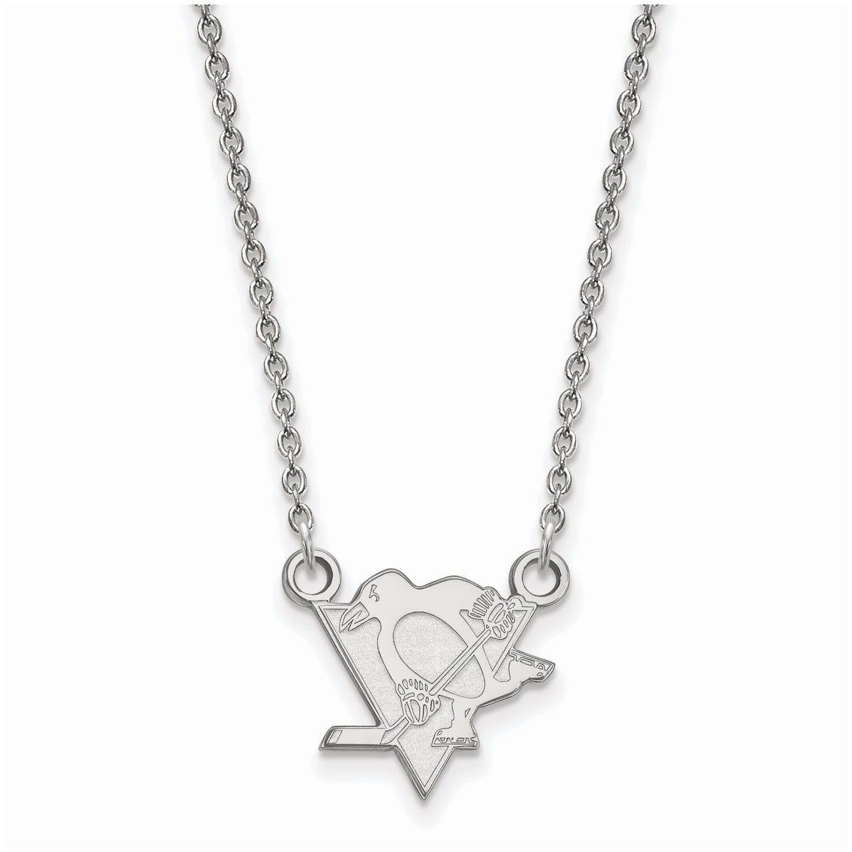 NHL Pittsburgh Penguins Sterling Silver Small Pendant with Necklace