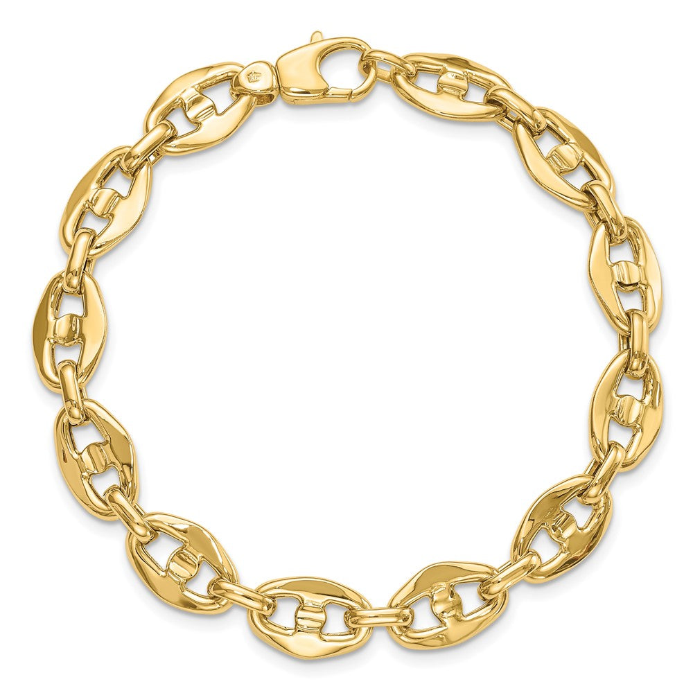 14K Polished Fancy Link Bracelet 7.5  inches