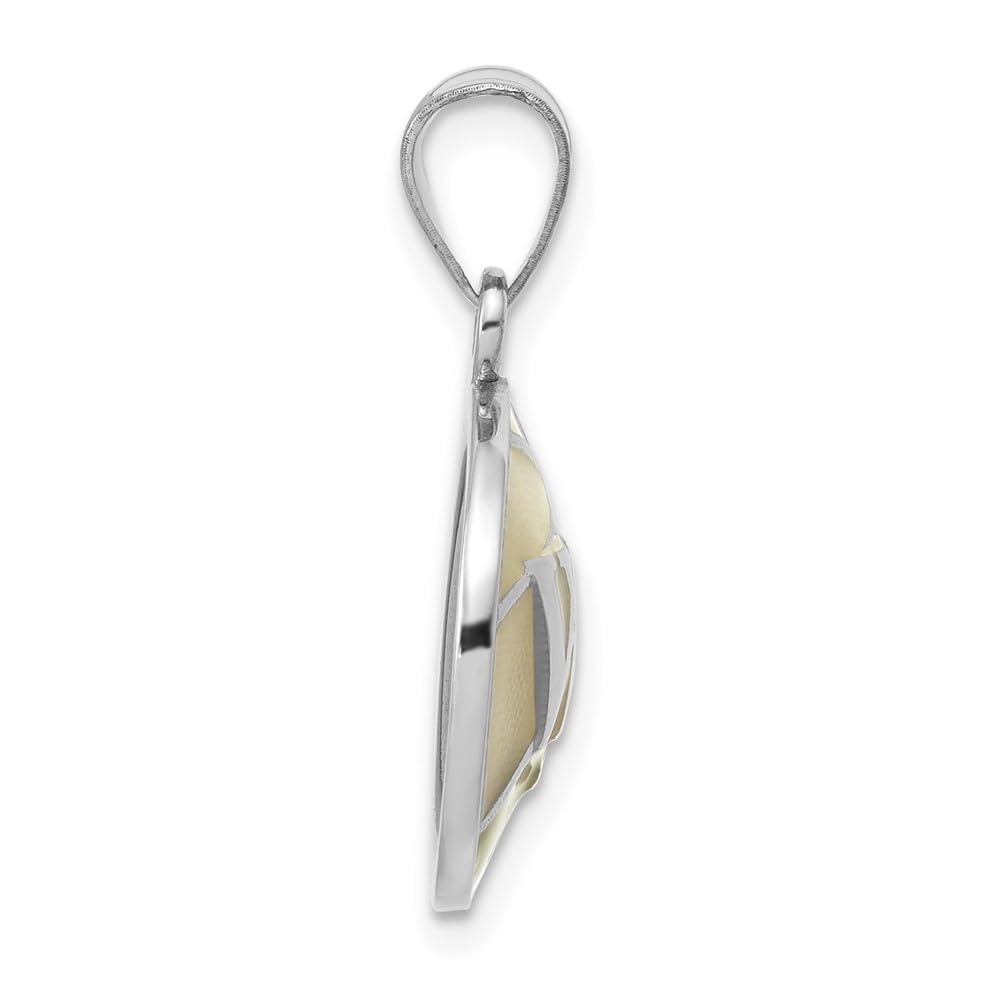 Logoart 925 Sterling Silver Wake Forest Univ. Enameled Basketball Pendant