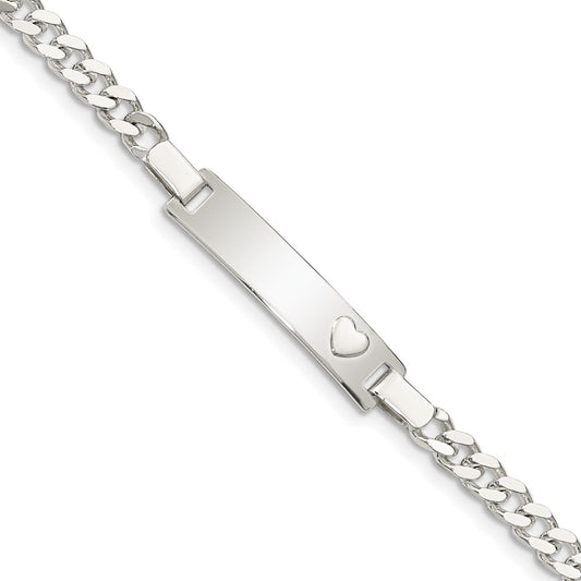 Sterling Silver Baby ID Bracelet 6 inches