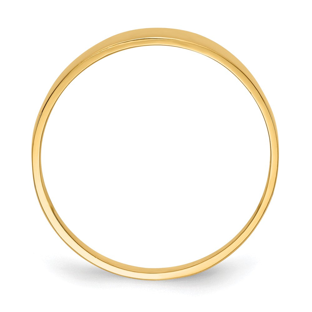 14K 3-6mm Flat-top Tapered Cigar Band Ring Size 7