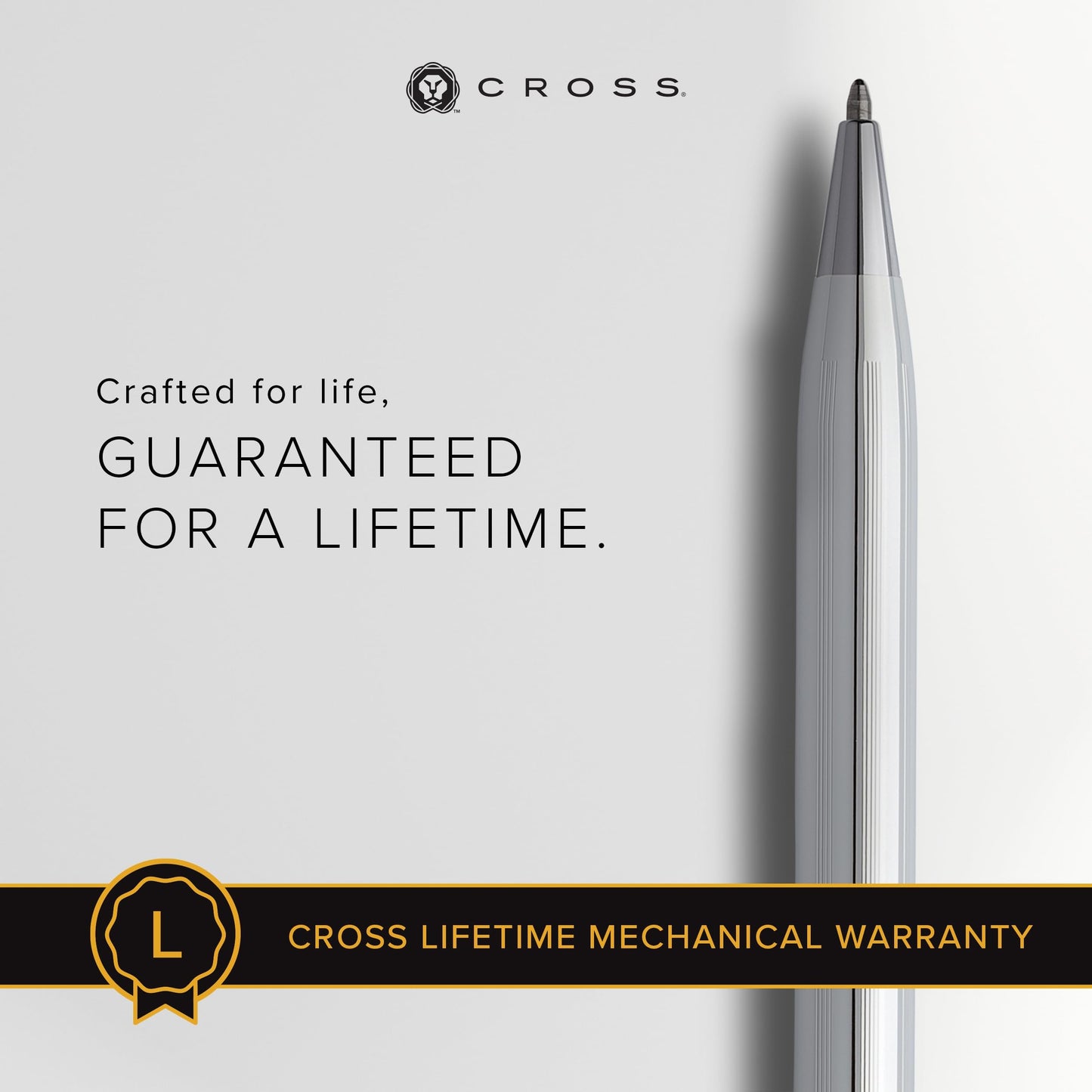 Cross Century II Refillable Ballpoint Pen, Medium Ballpen, Includes Premium Gift Box - Lustrous Chrome