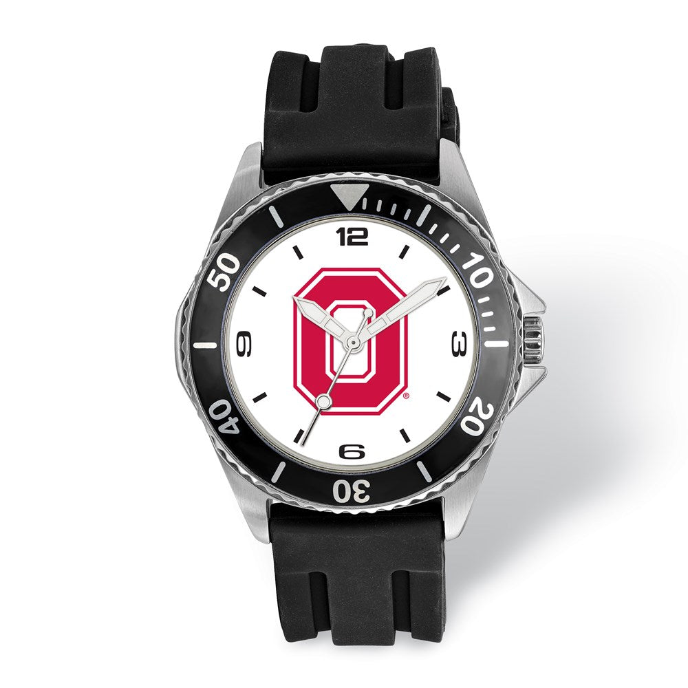LogoArt Ohio State University Collegiate Gents Silicone Strap Quartz Watch QOSU169