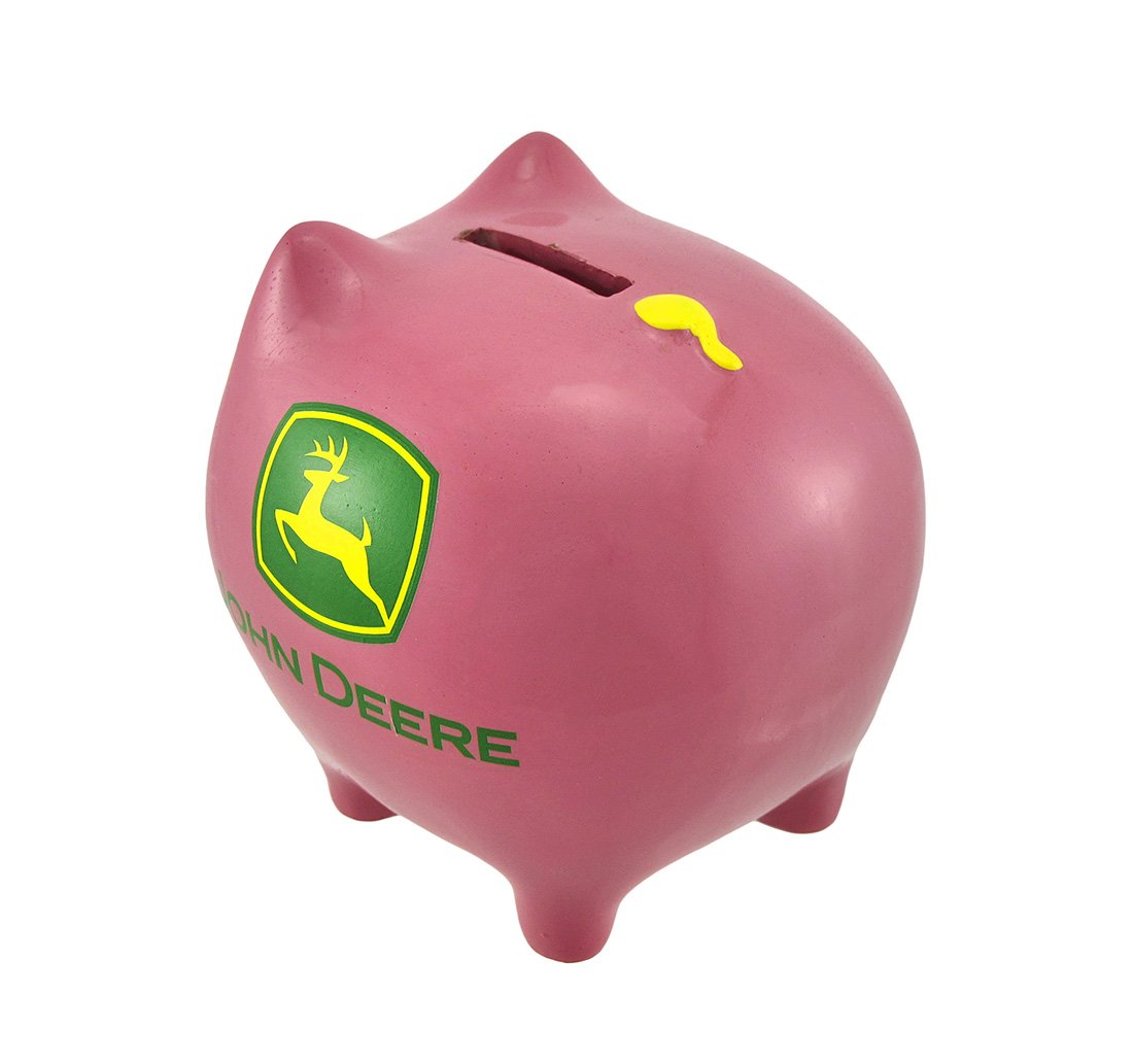 John Deere Pink Piggy Bank