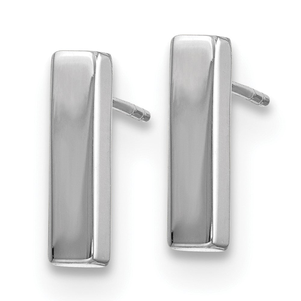 14K White Gold Polished Post Earrings