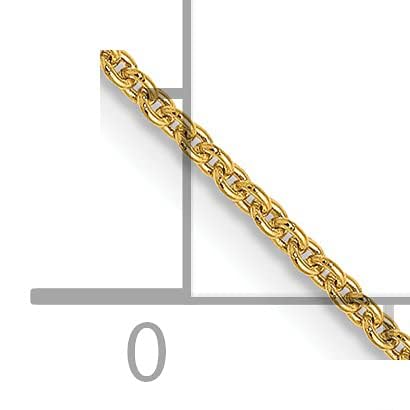 14K 1.1mm Round Cable Chain
