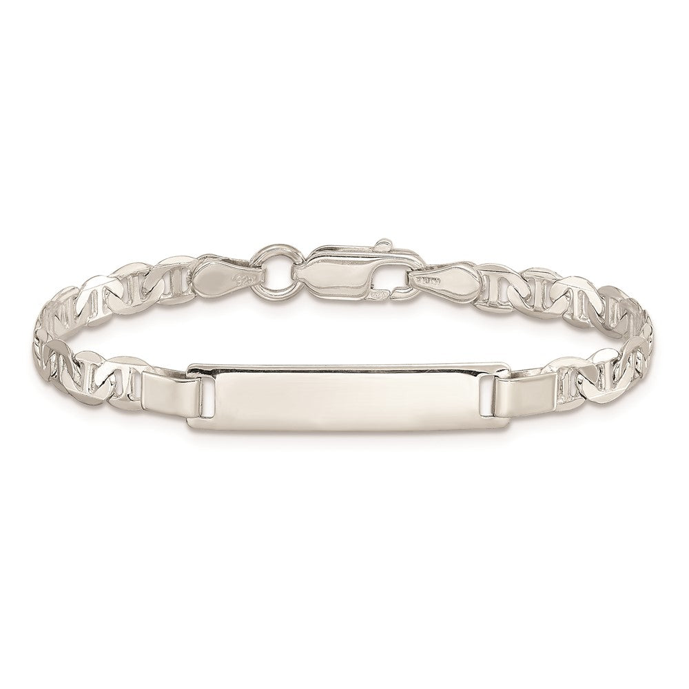 Sterling Silver Engraveable Childrens ID Anchor Link Bracelet 5.5 inches