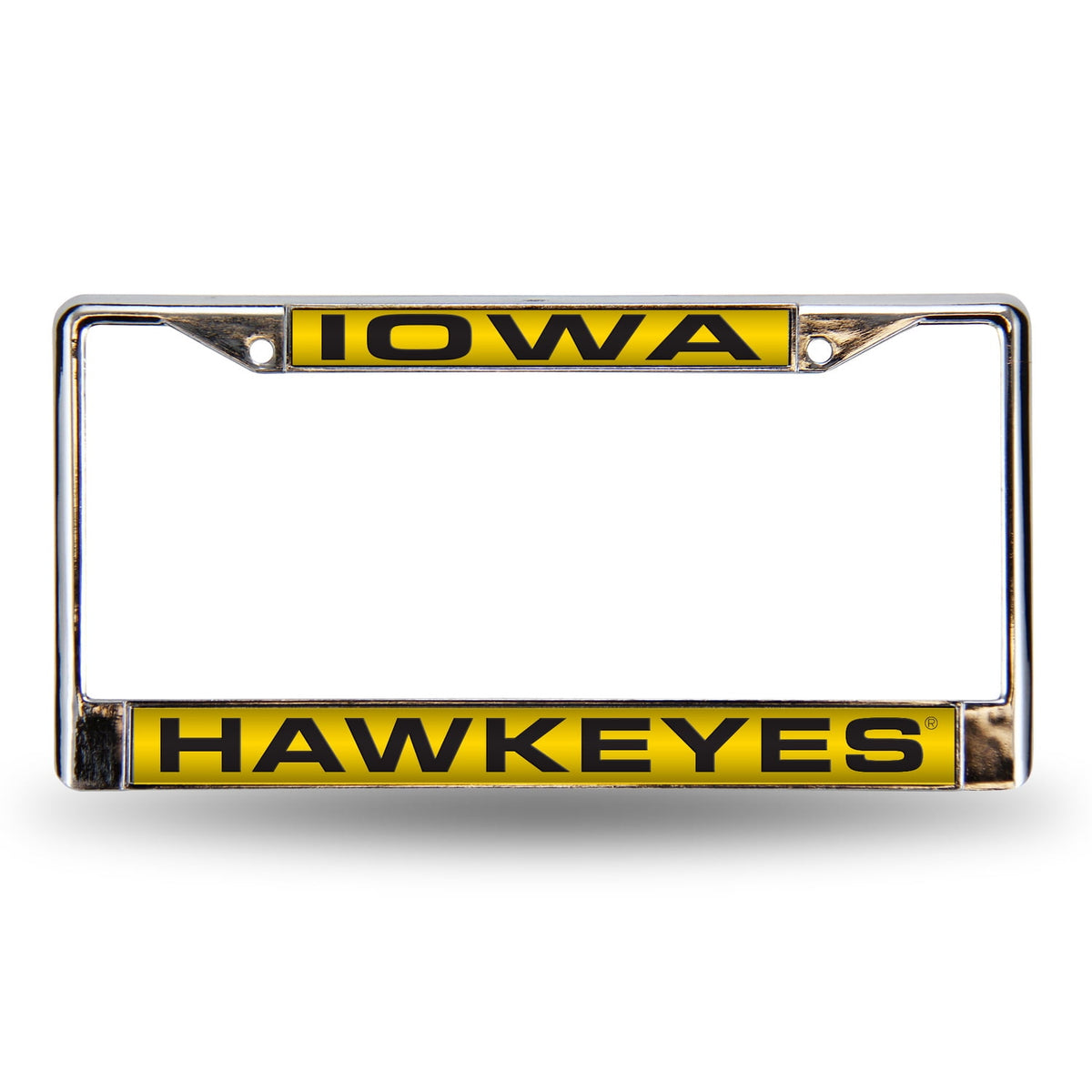Iowa-Hawkeye's Chrome Metal Laser Cut License Plate Frame