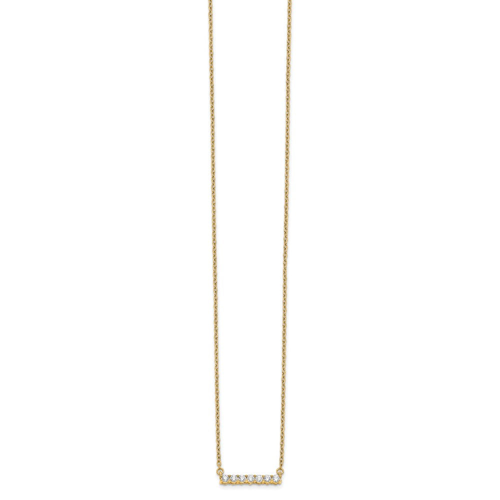 14k Diamond Bar 18 inch Necklace