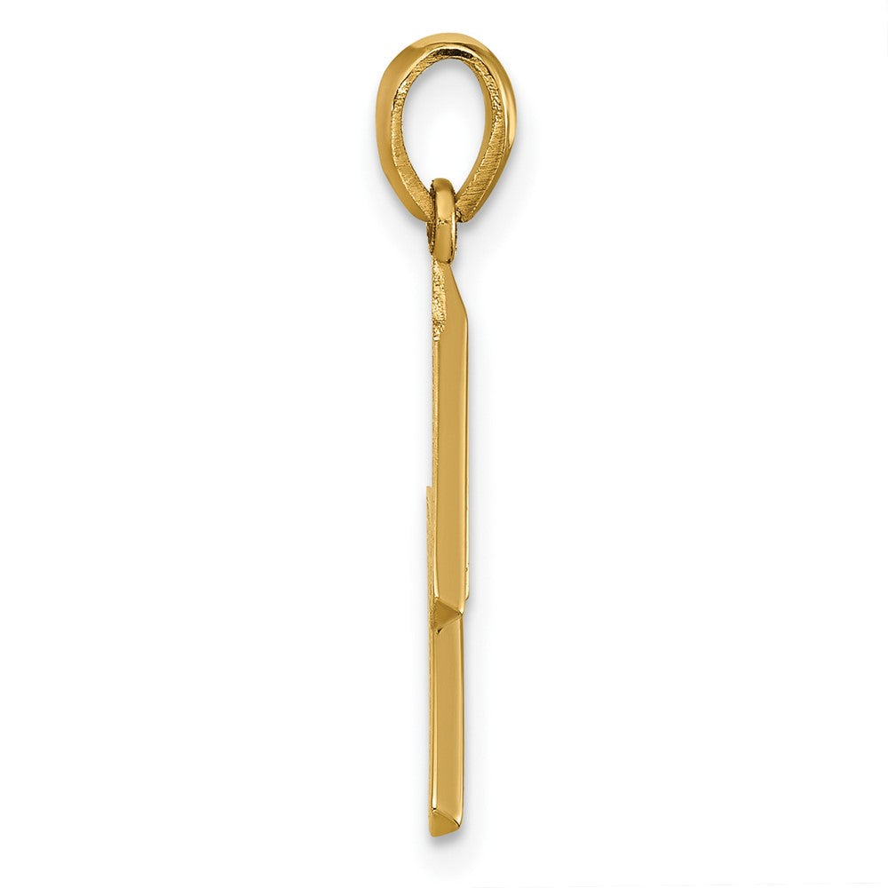 14k Yellow Gold Fancy Letter M