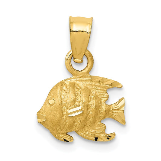 14K Fish Pendant Yellow Gold