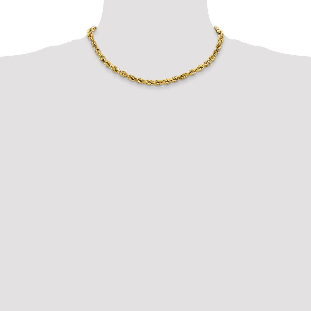 10k 4mm Semi-solid D/C Rope Chain