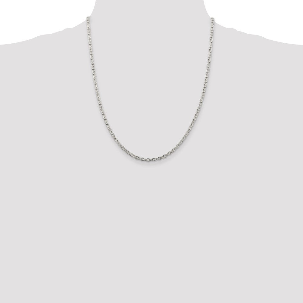 Sterling Silver 3.5mm Cable Chain 22 Inches