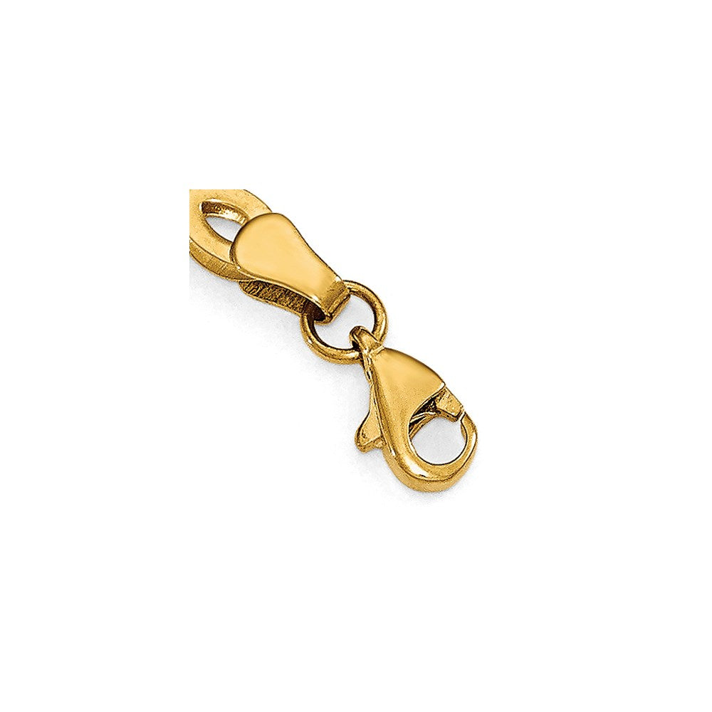 14K Polished XOXO Bracelet 7  inches