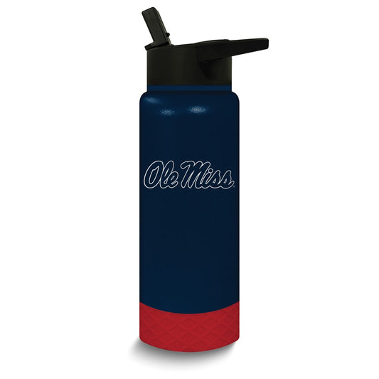 Collegiate University of Mississippi Stainless Steel Silicone Grip 24 oz. Water Bottle