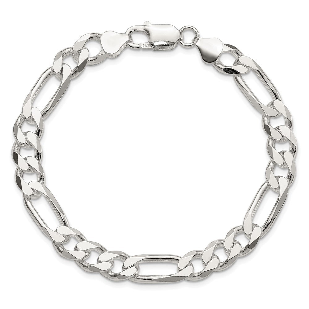 Sterling Silver 8mm Figaro Chain 9 inches