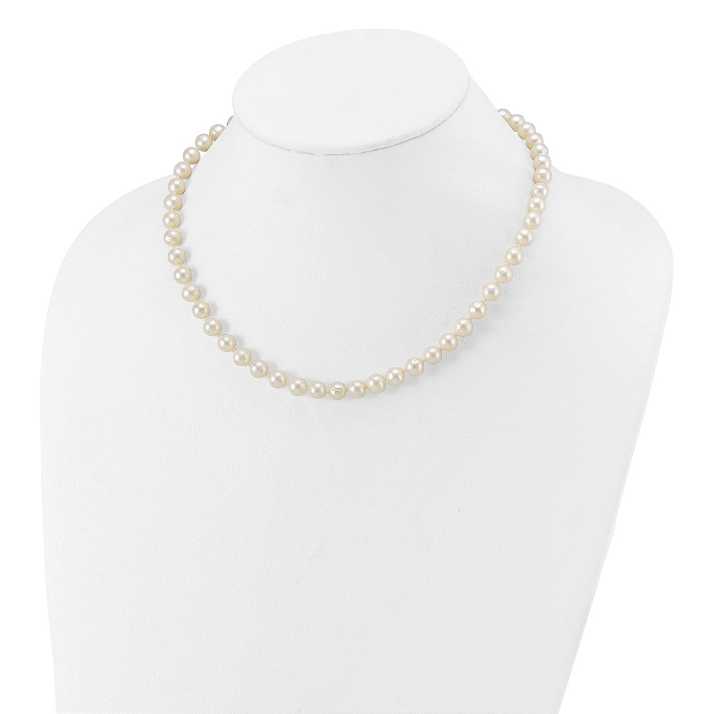 10k 6-7mm White Near-Round Freshwater Cultured Pearl 16 inch Necklace